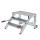 MUNK Arbeitspodest fahrbar, Stufenbreite 800 mm, Aluminium geriffelt 3 Stufen, 50016