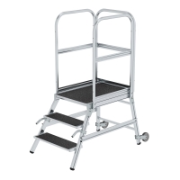 MUNK Podesttreppe einseitig begehbar mit Rollen &...