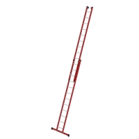 MUNK Sprossen-Schiebeleiter 2-teilig GFK/Alu mit Traverse...