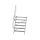 MUNK Treppe 60° Stufenbreite 1000 mm 6 Stufen Aluminium geriffelt, 600326