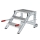 MUNK Arbeitspodest fahrbar, Stufenbreite 600 mm, Stahl-Gitterrost 3 Stufen, 50431