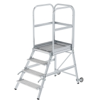 MUNK Podesttreppe eins. begehbar mit Rollen und Griffen...