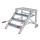 MUNK Arbeitspodest fahrbar, Stufenbreite 800 mm, Aluminium geriffelt 4 Stufen, 50017