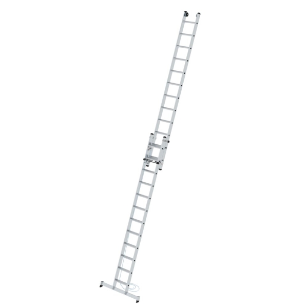 MUNK Stufen-Seilzugleiter 2-teilig mit nivello® Traverse 2x12 Stufen, 40684