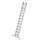 MUNK Stufen-Seilzugleiter 2-teilig mit nivello® Traverse 2x12 Stufen, 40684