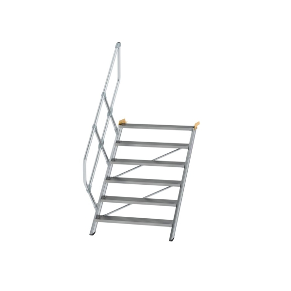 MUNK Treppe 45° Stufenbreite 1000 mm 6 Stufen Aluminium geriffelt, 600346