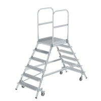 MUNK Podesttreppe beidseitig begehbar mit Federrollen...