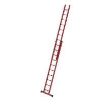 MUNK Sprossen-Schiebeleiter 2-teilig GFK mit Traverse...