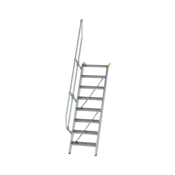 MUNK Treppe 60° Stufenbreite 600 mm 8 Stufen Aluminium geriffelt, 600208