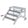 MUNK Arbeitspodest fahrbar, Stufenbreite 1000 mm, Aluminium geriffelt 4 Stufen, 50021