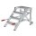 MUNK Arbeitspodest fahrbar, Stufenbreite 600 mm, Stahl-Gitterrost 4 Stufen, 50432