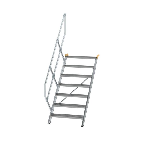 MUNK Treppe 45° Stufenbreite 800 mm 7 Stufen Aluminium geriffelt, 600267