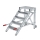 MUNK Arbeitspodest fahrbar, Stufenbreite 600 mm, Aluminium geriffelt 5 Stufen, 50014