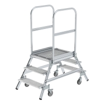 MUNK Podesttreppe beidseitig begehbar mit Federrollen...