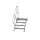 MUNK Treppe mit Plattform 45° Stufenbreite 800 mm 4 Stufen Aluminium geriffelt, 600444