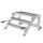 MUNK Arbeitspodest fahrbar, Stufenbreite 1000 mm, Stahl-Gitterrost 3 Stufen, 50439