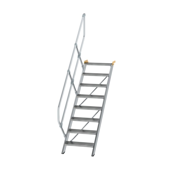 MUNK Treppe 45° Stufenbreite 600 mm 8 Stufen Aluminium geriffelt, 600248