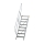 MUNK Treppe 45° Stufenbreite 600 mm 8 Stufen Aluminium geriffelt, 600248