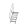 MUNK Treppe mit Plattform 45° Stufenbreite 600 mm 5 Stufen Aluminium geriffelt, 600425