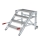 MUNK Arbeitspodest fahrbar, Stufenbreite 800 mm, Stahl-Gitterrost 4 Stufen, 50436