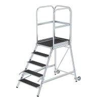 MUNK Podesttreppe einseitig begehbar mit Rollen &...