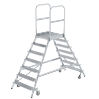 MUNK Podesttreppe beidseitig begehbar mit Federrollen...