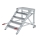 MUNK Arbeitspodest fahrbar, Stufenbreite 800 mm, Aluminium geriffelt 5 Stufen, 50018