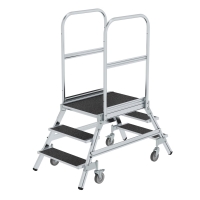 MUNK Podesttreppe beids. begehbar mit Federrolle...