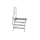 MUNK Treppe mit Plattform 60° Stufenbreite 1000 mm 4 Stufen Aluminium geriffelt, 600404