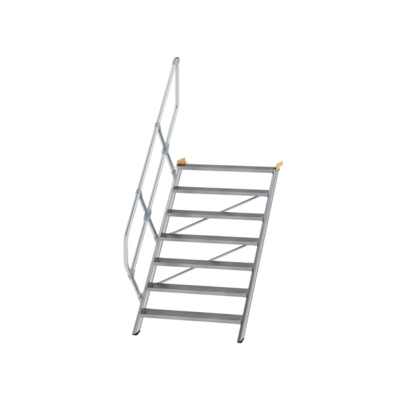 MUNK Treppe 45° Stufenbreite 1000 mm 7 Stufen Aluminium geriffelt, 600347