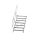 MUNK Treppe 45° Stufenbreite 1000 mm 7 Stufen Aluminium geriffelt, 600347