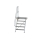 MUNK Treppe mit Plattform 60° Stufenbreite 800 mm 5 Stufen Aluminium geriffelt, 600385