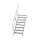 MUNK Treppe 45° Stufenbreite 800 mm 8 Stufen Aluminium geriffelt, 600268