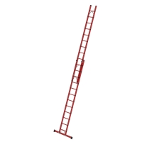 MUNK Sprossen-Schiebeleiter 2-teilig GFK mit Traverse...