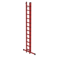 MUNK Sprossen-Schiebeleiter 2-teilig GFK mit Traverse...