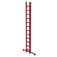 MUNK Sprossen-Schiebeleiter 2-teilig GFK mit nivello®...