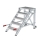 MUNK Arbeitspodest fahrbar, Stufenbreite 600 mm, Stahl-Gitterrost 5 Stufen, 50433