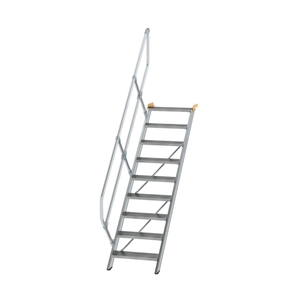 MUNK Treppe 45° Stufenbreite 600 mm 9 Stufen Aluminium geriffelt, 600249
