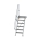 MUNK Treppe mit Plattform 60° Stufenbreite 600 mm 6 Stufen Aluminium geriffelt, 600366