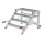 MUNK Arbeitspodest fahrbar, Stufenbreite 1000 mm, Stahl-Gitterrost 4 Stufen, 50440