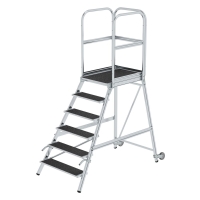MUNK Podesttreppe einseitig begehbar mit Rollen &...