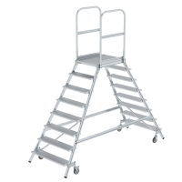 MUNK Podesttreppe beidseitig begehbar mit Federrollen...