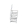 MUNK Treppe 60° Stufenbreite 1000 mm 8 Stufen Aluminium geriffelt, 600328