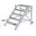 MUNK Arbeitspodest fahrbar, Stufenbreite 800 mm, Stahl-Gitterrost 5 Stufen, 50437