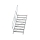 MUNK Treppe 45° Stufenbreite 1000 mm 8 Stufen Aluminium geriffelt, 600348