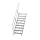 MUNK Treppe 45° Stufenbreite 800 mm 9 Stufen Aluminium geriffelt, 600269