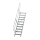 MUNK Treppe 45° Stufenbreite 600 mm 10 Stufen Aluminium geriffelt, 600250