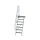 MUNK Treppe mit Plattform 60° Stufenbreite 600 mm 7 Stufen Aluminium geriffelt, 600367