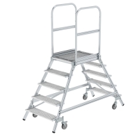 MUNK Podesttreppe beidseitig begehbar mit Federrollen...