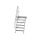 MUNK Treppe mit Plattform 60° Stufenbreite 800 mm 6 Stufen Aluminium geriffelt, 600386
